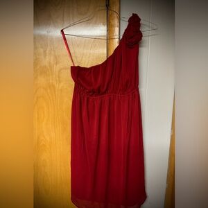Very Pretty Red Dress - Unique One Shoulder Style